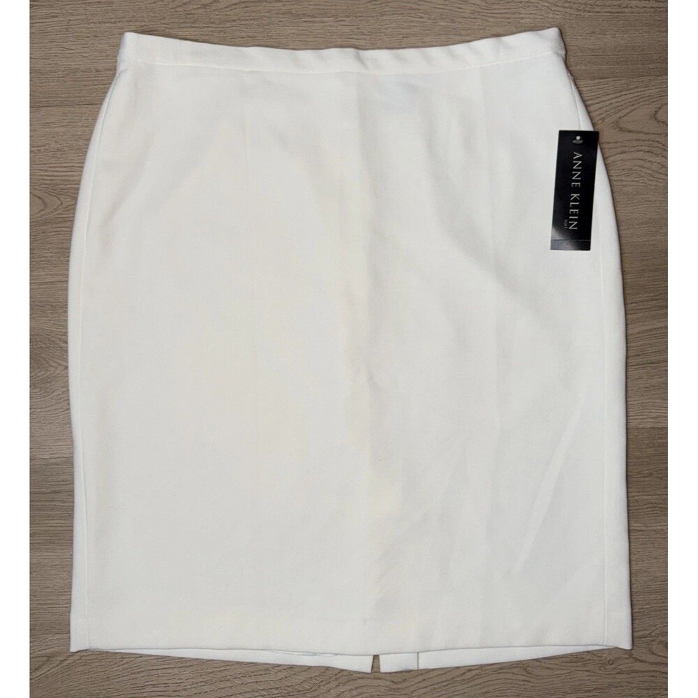 NWT Anne Klein Suit Women Size 14 Cream Off White Pencil Skirt Business Work